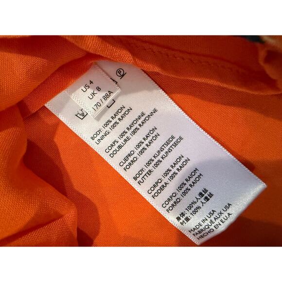 Free People Jules One Shoulder Mini Dress Ditzy Orange Floral Print 4 - Picture 8 of 8